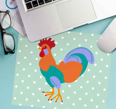 Tapetes de rato originais Galo realista colorido - TenStickers