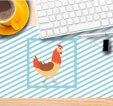 Hane hånd tegning illustration musemåtte - TenStickers