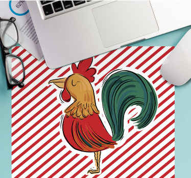 Original mouse pad colorful rooster design - TenStickers