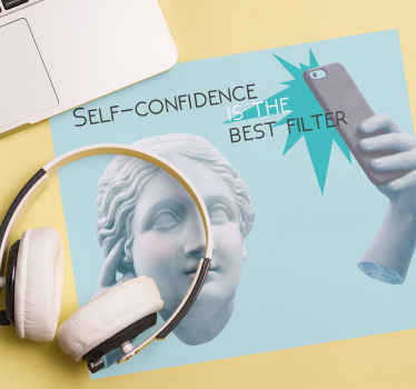 Self-love quote template mouse pad quotes - TenStickers