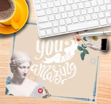 Aesthetic self-love template quote  mouse pad - TenStickers