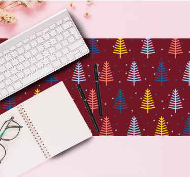 Kalėdų eglutės ranka pieštos eglutės pelės kilimėlis - „Tenstickers“