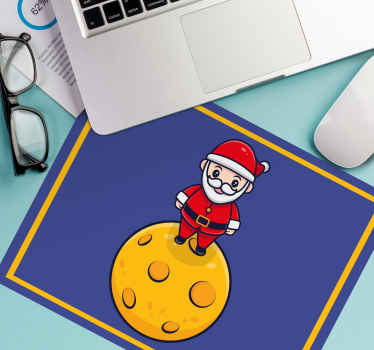 Djed mraz na mjesecu božićna podloga za miš - TenStickers