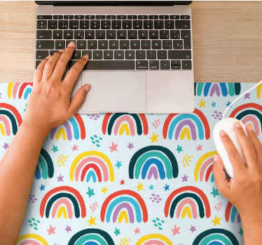 Alfombrilla ratón original Muchos arcoiris de colores - TenVinilo