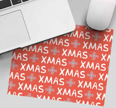 Karácsonyi piros minta karácsonyi egérpad - TenStickers