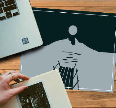 변덕스러운 마우스 패드 고요한 부두의 반영 - TenStickers