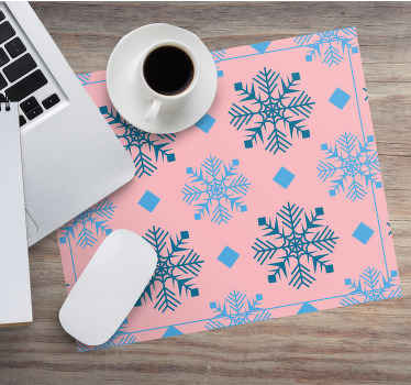 Christmas mouse pad with snowflake pattern print - TenStickers