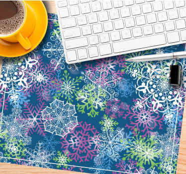 Mousepad de crăciun iluminat cu fulgi de zăpadă - TenStickers