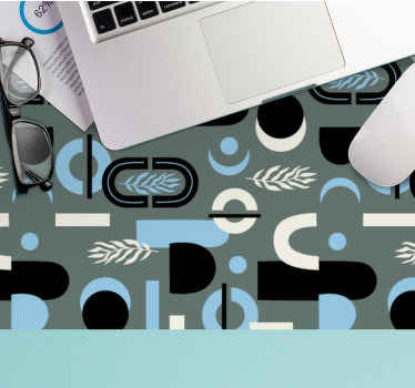 Mouse pad patterns geometric leaf design - TenStickers