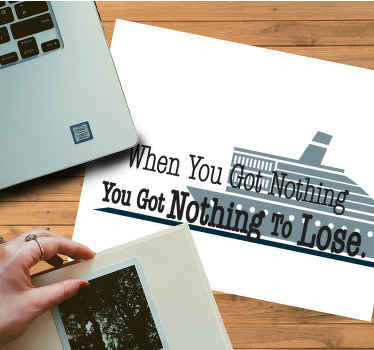 タイタニック映画の動機付けの引用マウスパッド - TENSTICKERS