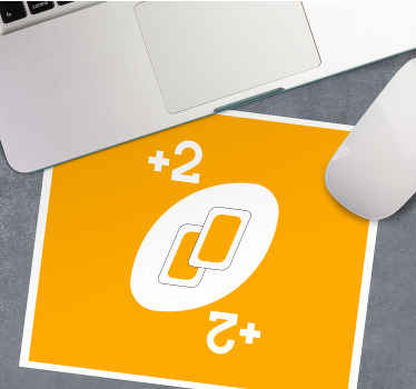 Unoカードと黄色のオリジナルマウスパッド2枚 - TENSTICKERS