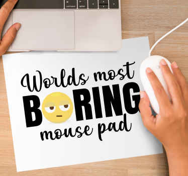 Boring Emoji face more mousepads - TenStickers