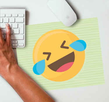 Rindo em volta do rosto de emoji mais mousepads - TenStickers