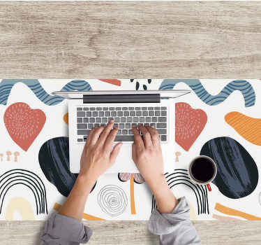 Mouse pad patterns organic abstract shapes - TenStickers