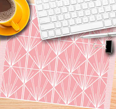 Podkładka pod mysz różowy i biały wzór - TenStickers