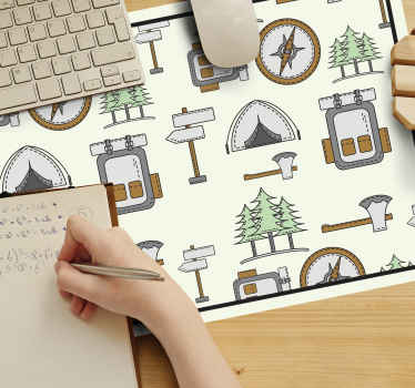 Alfombrilla de ratón texturas Lindo equipo de campamento - TenVinilo