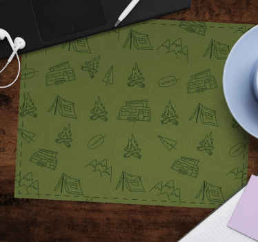 Mouse pad patterns camping theme designs - TenStickers
