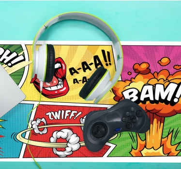 Retro superhero comic  original mouse pad - TenStickers