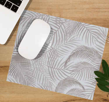 Gray 80's elegant botanical  original mouse pad - TenStickers