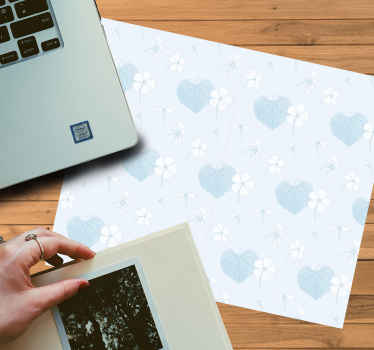 Mauspad muster blumiges herzmotiv - TenStickers