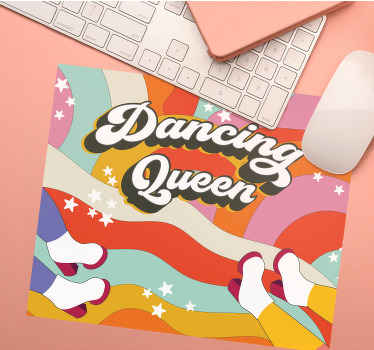Dancing queen pink background mouse pad - TenStickers