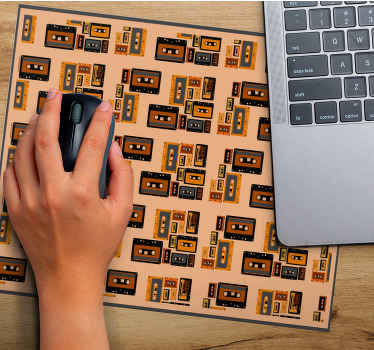 80's cassette pattern original mouse pad - TenStickers