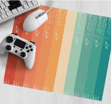 Retro stripet regnbue musematte original - Tenstickers