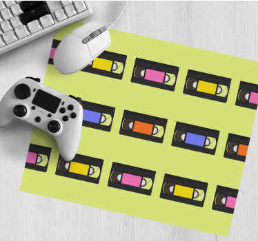 Vhs kolekce retro vzor originální podložka pod myš - TenStickers