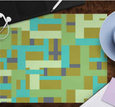 Abstracte kleurblokken patronen muismat - TenStickers