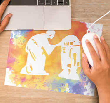 Gaming mouse pad iconic robot interaction - TenStickers