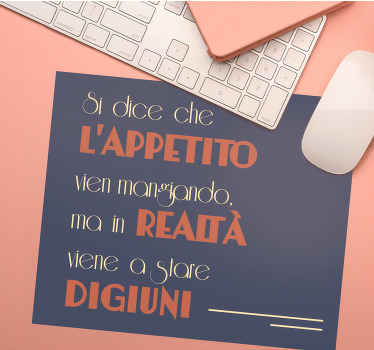 Tappetino mouse con frase frase attore Napoli - TenStickers