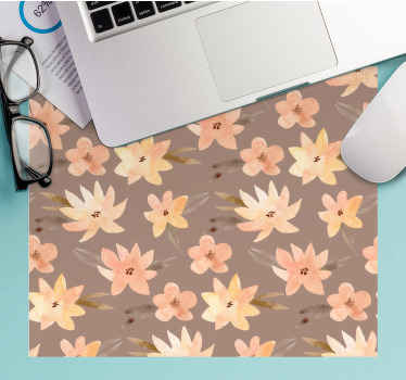Tapis de souris original Aquarella fleurs pastel - TenStickers