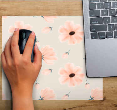 Big flowers aquarelle original mouse pad - TenStickers