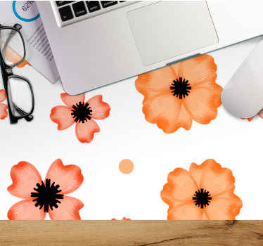 Alfombrilla ratón original Acuarela naranja y rosa - TenVinilo