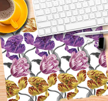 Mauspad Muster lebendiges blumenmotiv - TenStickers