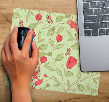 Mouse pad pattern floral background design - TenStickers