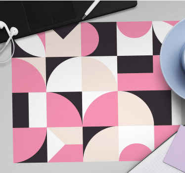 Mouse pad patterns geometric pink composition - TenStickers