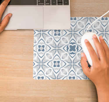 Hampton-Style gray tiles original mouse pad - TenStickers