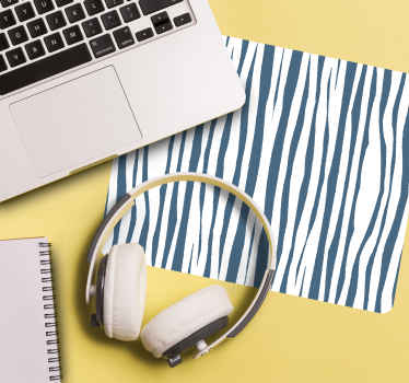 Alfombrilla ratón original Rayas azules "estilo hampton" - TenVinilo