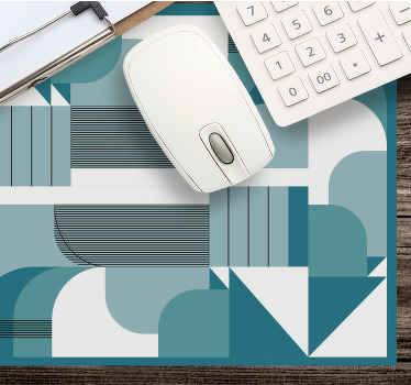 Tapetes de rato originais Desenho urbano geométrico azul - TenStickers