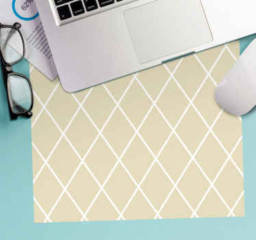 Cream diamond minimalist pattern mouse pad - TenStickers