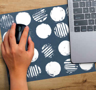 Daire beyaz leke İskandinav tasarımı fare altlığı - TenStickers