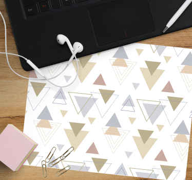 マウスパッド パターン 幾何学的三角形配置 - TENSTICKERS