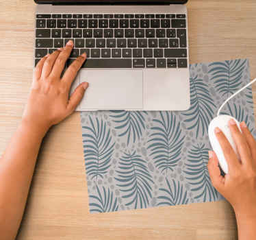 Tropical blue Hamptons pattern mouse mat - TenStickers