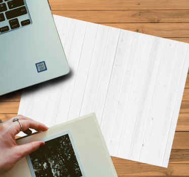 Alfombrilla de ratón texturas Patrón de hampton de madera blanca - TenVinilo