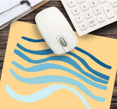 Podkładka pod mysz Pastelowe abstrakcyjne fale - TenStickers