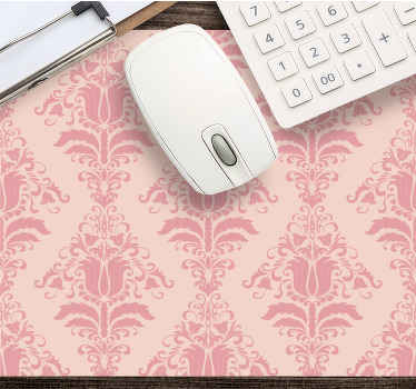 フランスの地方のピンクの花柄のマウスパッド - TENSTICKERS
