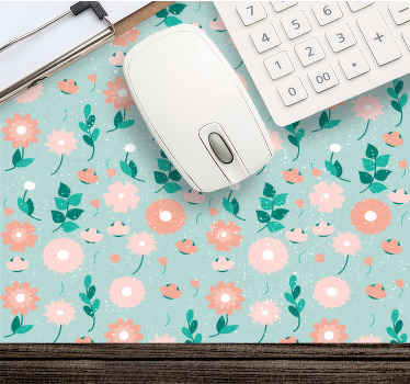 Blått blom- shabby chic mer musmattor - Tenstickers