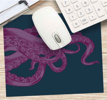 Purple octopus tentacle sea creatures  mouse pad - TenStickers