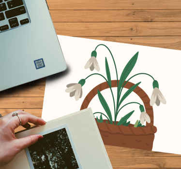 Smukke vintergække kurv design flere musemåtter - TenStickers